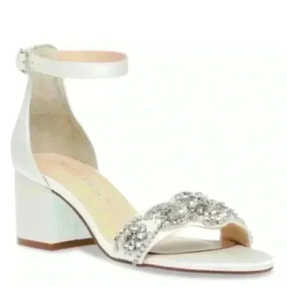 New in Box! Betsey Johnson Women's Mel Block Heel Evening Sandals Size 9 - Picture 1 of 9